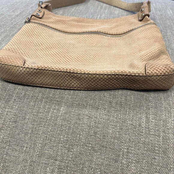 Fossil Brown Leather Crossbody Cowhide Purse Tan Brown Zipper Closure - Picture 2 of 12